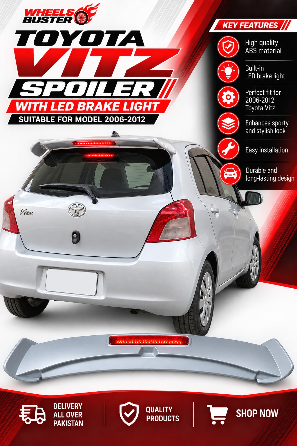 Toyota Vitz Spoiler (2006-2012)