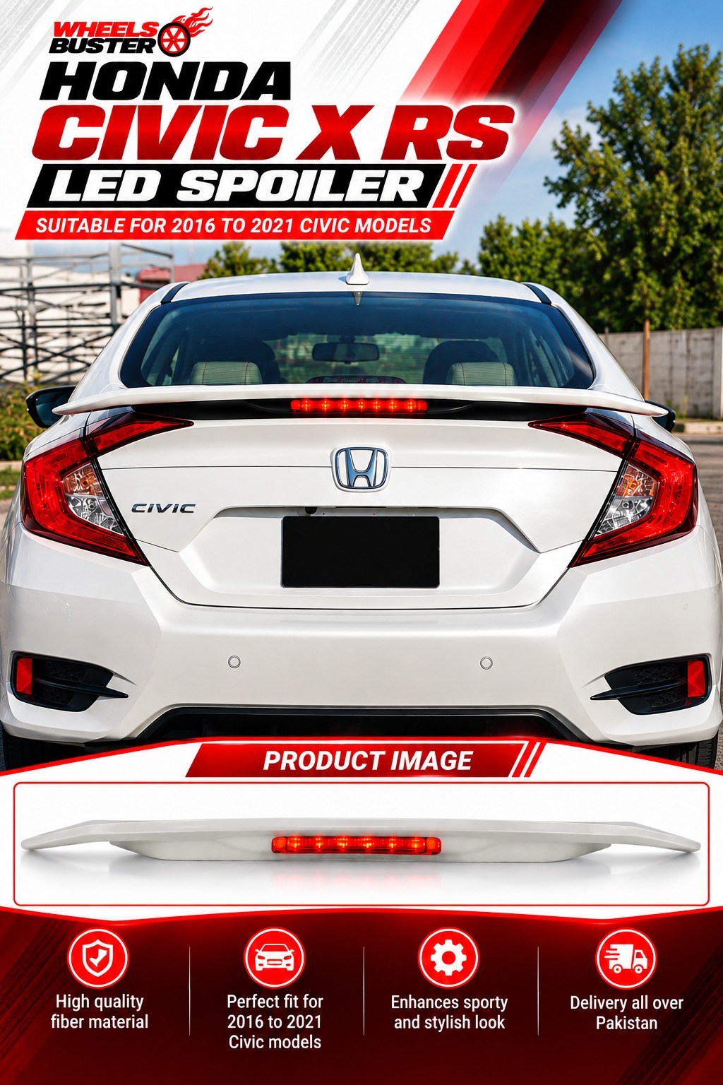 Honda Civic x RS LED Spoiler