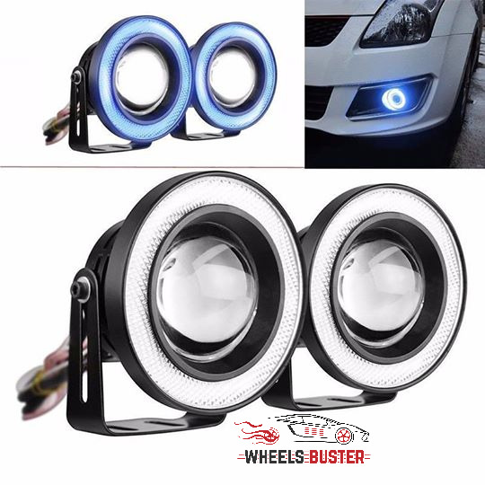 Blinglights White LED Angel Eye Fog Light Kit For Toyota FJ Cruiser ARB Bumper