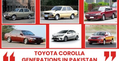 Toyota Corolla Generations in Pakistan